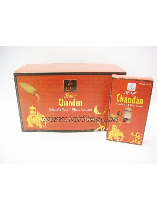 Incienso Balaji Chandan conos reflujo